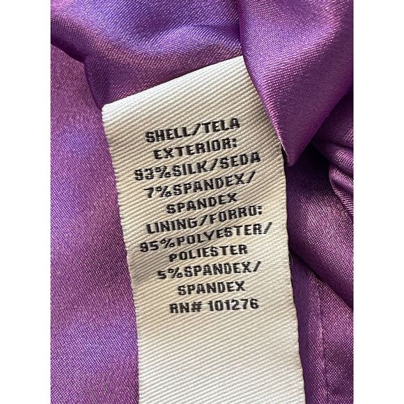 Eci New York‎ Dress size 2 Silky Slip Babydoll Purple Paisley Boho - Picture 7 of 8